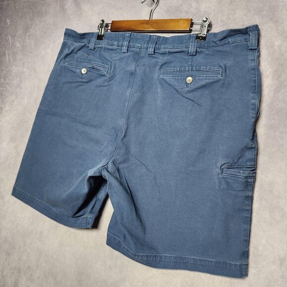 Duluth Flex Ballroom Shorts Mens 42 Relaxed Fit 9" Inseam Gusset Pockets Blue - Picture 7 of 16